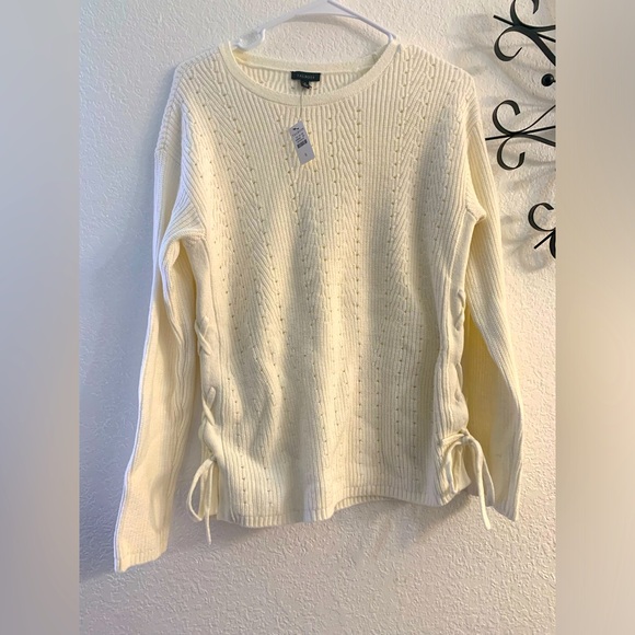 Talbot pretty cream thick multi-weaving long sleeve size small - Picture 1 of 7